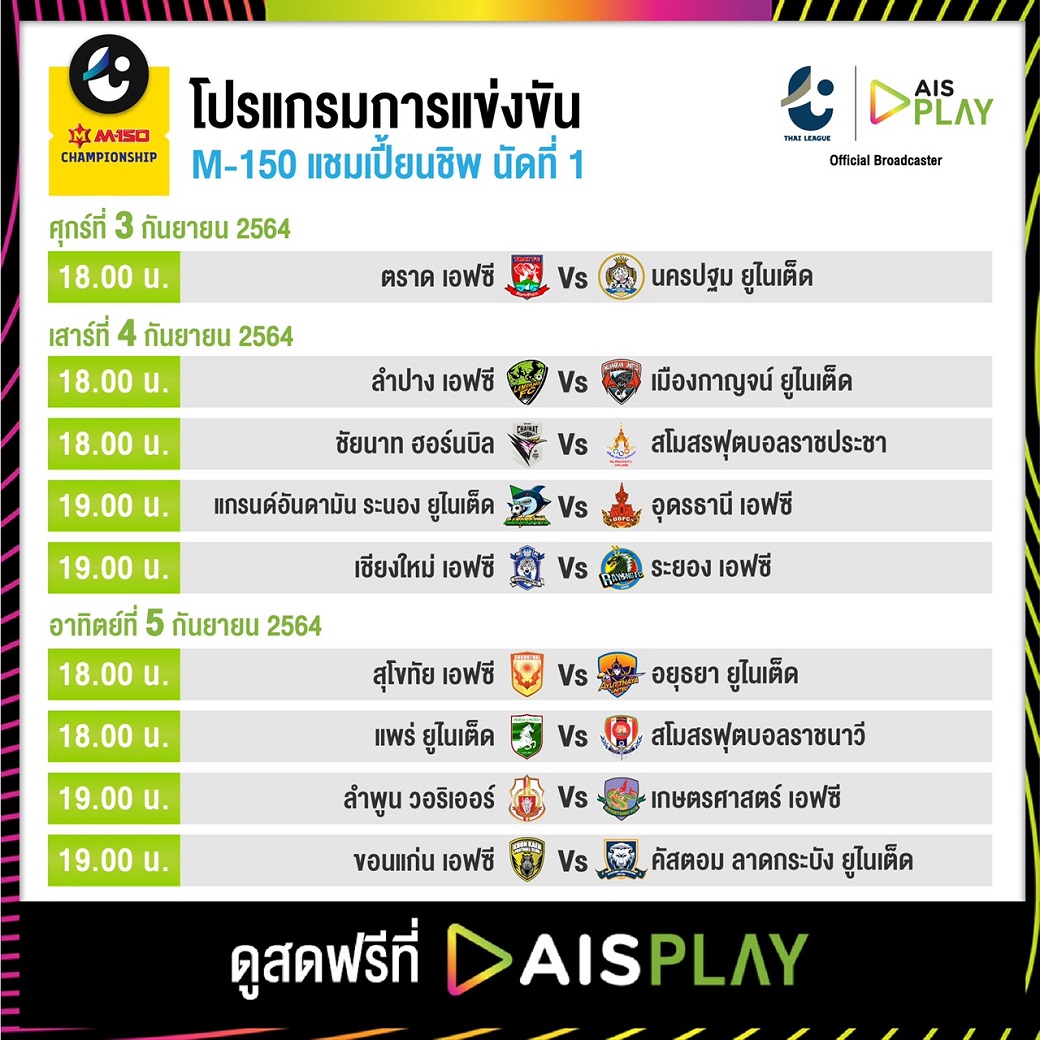 แฟนบอลดูฟรีไม่มีค่าใช้จ่าย!AIS PLAYจัดเต็มยิงสดไทยลีกทุกคู่